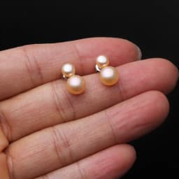 Cute Small Freswater Natural Double Pearl Earring,Real 925 Sterling Silver Earrings With Pearls Wife Mother Birthday White Black