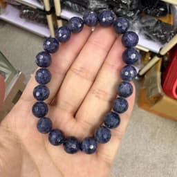 AAA Quality Natural Cutting Sapphire Stone Bead Bracelet Natural Stone Bracelet Senior Jewelry Female for Gift Wholesale!8.6-9mm