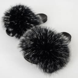Real Raccoon Fur Slippers Women's Summer Fur Slippers Big Size Furry Natural Fur Shoes Beach Plush Sliders Fashion Female Shoes