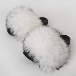 Real Raccoon Fur Slippers Women's Summer Fur Slippers Big Size Furry Natural Fur Shoes Beach Plush Sliders Fashion Female Shoes