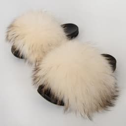 Real Raccoon Fur Slippers Women's Summer Fur Slippers Big Size Furry Natural Fur Shoes Beach Plush Sliders Fashion Female Shoes