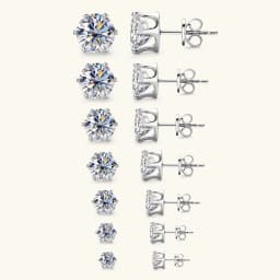 0.1-3ct Moissanite Diamond Stud Earrings for Women Men 925 Silver Original Certified Plated 18k Gold Earring Wedding Jewelry