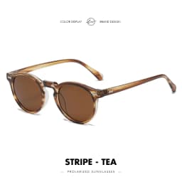 LM Classic Round Polarized Sunglasses Women Men Tea Lens Outdoor Driving Shades Vintage Sun Glasses Unisex UV400 Gafas De Sol