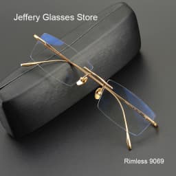 2026 Pure Titanium Ultra-Light Square Rimless Glasses Frame Men Women Fashion Business Rectangle Daily Eyeglasses Eyeware Gafas