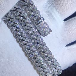 10mm CZ Stone Cuban Link Chain Silver Gold Plated Iced Out Miami Cuban Chain Necklace for Men Women
