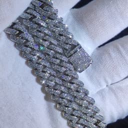 10mm CZ Stone Cuban Link Chain Silver Gold Plated Iced Out Miami Cuban Chain Necklace for Men Women