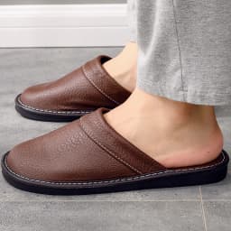 Autumn Winter Indoor Shoes 47 48 Men's Blue Bedroom Slippers Man Concise Slides Furry Mules Faux Leather Home Slipper Flip Fops