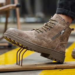 Genuine Leather Work Safety Boots For Men Anti Scald  Wear-resistant Work Shoes Puncture-Proof Safety Shoes Men Winter Boots