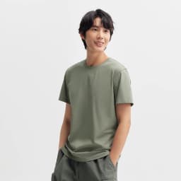 Semir 2026 Short-Sleeved T-Shirt Men Spring New Pure Cotton Bottoming Shirt Simple Commuting Casual Top Solid Color Round Neck