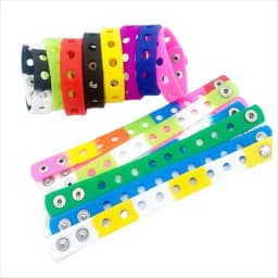 20pcs/lot Mix Style Random Silicone Bracelet Wristband 18cm Fit Shoe Charms Shoe Buckle Wristband Rubber Wrist Strap