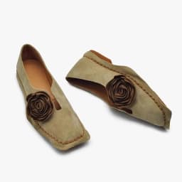 Car Stitch Flat Shoes Women's Spring and Autumn New Retro Niche Flower Square Toe Deep Mouth Soft Sole Single Shoes