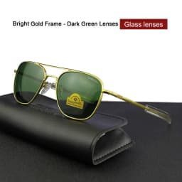 RE Sunglasses Man American Army Military Aviation Pilot Sun Glasses Glass Lens Woman Luxury Brand Vintage Metal Titanium Frame