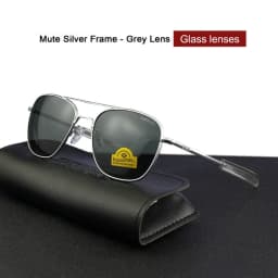 RE Sunglasses Man American Army Military Aviation Pilot Sun Glasses Glass Lens Woman Luxury Brand Vintage Metal Titanium Frame