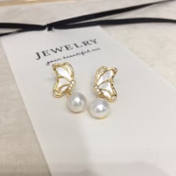 ZHBORUINI 5A High-Quality Natural Seashells Mother Of Pearl Butterfly Earrings Natural Freshwater Pearl Earrings For Women