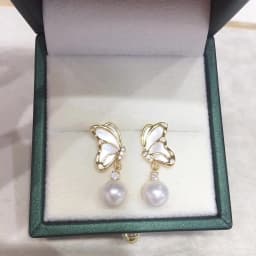 ZHBORUINI 5A High-Quality Natural Seashells Mother Of Pearl Butterfly Earrings Natural Freshwater Pearl Earrings For Women