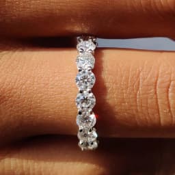 2/3/5mm Moissanite Ring for Women Full Eternity Wedding Band 925 Silver Certified Lab Diamond Engagement Rings Classic Jewelry