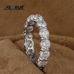 2/3/5mm Moissanite Ring for Women Full Eternity Wedding Band 925 Silver Certified Lab Diamond Engagement Rings Classic Jewelry