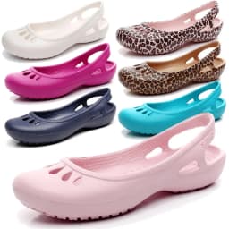 Summer Lightweight Non-Slip Hole Shoe Women's Flat Sandals Nurse Shoes Casual Jelly Beach Shoes Female Waterproof Flip Flops