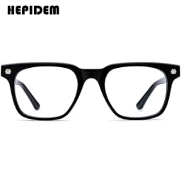 FONEX HEPIDEM Acetate Eyeglasses Frame Men Retro Chrome Glasses Women Brand Designer Square Japanese Handmade Spectacles CH 9395