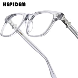 FONEX HEPIDEM Acetate Eyeglasses Frame Men Retro Chrome Glasses Women Brand Designer Square Japanese Handmade Spectacles CH 9395
