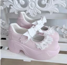 Spring Rilei Gururu Original Sweet Girl Single Shoes Shallow Mouth Spring/summer Lolita Girl Lace Bow Sports Shoes