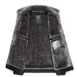 YN-2367 Autumn And Winter Fur Integrated Men's Natural Leather Jacket, Fashionable Slim Fit Top, High-end Men's Warm Artifact