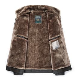 YN-2367 Autumn And Winter Fur Integrated Men's Natural Leather Jacket, Fashionable Slim Fit Top, High-end Men's Warm Artifact