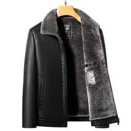 YN-2367 Autumn And Winter Fur Integrated Men's Natural Leather Jacket, Fashionable Slim Fit Top, High-end Men's Warm Artifact