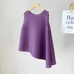 Miyake Elegant Pleated Vest Women's Summer New Irregular Loose Slimming T-shirt Stylish Top Ins Chinese Design Sense Pressure