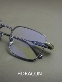 F·DRACON Ultra-light Business Men's Glasses Frame Square Pure Titanium Big Face Full Frame Optical Prescription Frame 80984