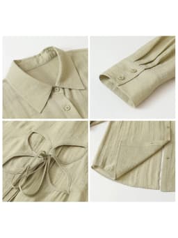 CHIC VEN Women Long Sleeve Shirts Solid Loose Casual New Style Design Back Hollow Out Shirt Female Blouse Spring Summer 2026