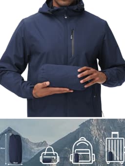 Windbreaker Men Outdoor Jacket Mountaineering Travel Waterproof Hooded Jacket Sports Running Coat Thin Outwear
