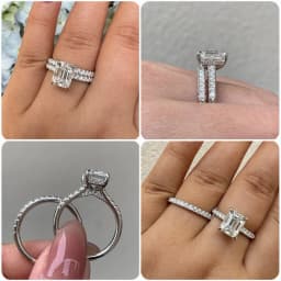 Newshe Moissanite Bridal Rings Set for Women D Color VVS1 Radian Oval Cut Wedding Ring 925 Sterling Silver Luxury Jewelry