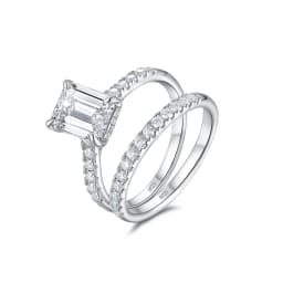 Newshe Moissanite Bridal Rings Set for Women D Color VVS1 Radian Oval Cut Wedding Ring 925 Sterling Silver Luxury Jewelry