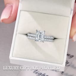 Newshe Moissanite Bridal Rings Set for Women D Color VVS1 Radian Oval Cut Wedding Ring 925 Sterling Silver Luxury Jewelry