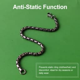 Unisex 3.5mm Pure Titanium Snake Bone Bracelet - Anti Allergic Anti Static Lightweight Corrosion Resistant