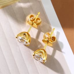 OEVAS Real 0.2CT-3CT D Color Moissanite Four Claws Stud Earrings For Women Top Quality 100% 925 Sterling Silver Wedding Jewelry