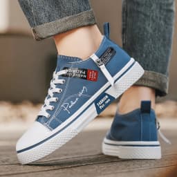 Men's Plus Size Casual Canvas Shoes Summer Soft-Sole Non-Slip Outdoor Walking Shoes Fashion Youth Sports Board Shoes Flat Shoes