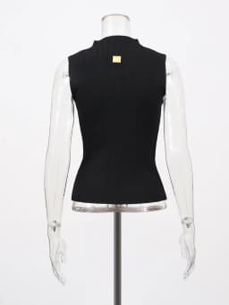 TWOTWINSTYLE Solid Spliced Metal Buckle Slimming T Shirts For Women Turtleneck Sleeveless Minimalist T Shirt Female Fashion New