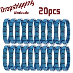 Wholesale 20pcs 9mm Italian Charm Bracelet Base Stainless Steel Shiny Plain Blank Composable Modular Starter Links Bulk Lot Pac