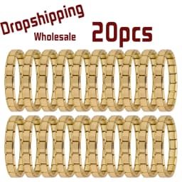 Wholesale 20pcs 9mm Italian Charm Bracelet Base Stainless Steel Shiny Plain Blank Composable Modular Starter Links Bulk Lot Pac