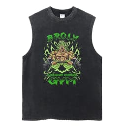 Vintage Vest Washed T-Shirt Anime Dragon Ball Graphic Tank Top Cotton Sleeveless Streetwear Loose GYM T Shirt Men's Clothing