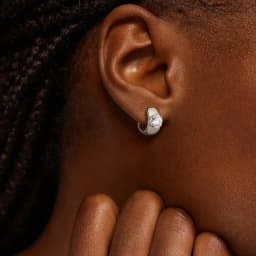 Lnkry Round 5MM Moissanite Earring With Certificate 14k Gold-Filled Wide Chunky Hoop Earrings for Women Vintage Jewelry Gift