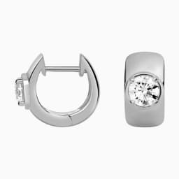 Lnkry Round 5MM Moissanite Earring With Certificate 14k Gold-Filled Wide Chunky Hoop Earrings for Women Vintage Jewelry Gift