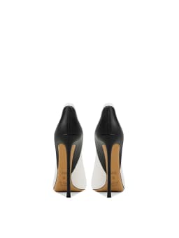 New Women's Slim Heel Fashionable Temperament Color Blocked Commuting Work Pointed Shallow Mouth High Heels 33-46
