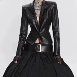 BJTZ Women Vintage Faux Leather Jacket Asymmetric Hem Slim Fit Waist Elegant Office Party Casual Outerwear Spring Autumn