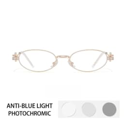 Guvina Fashion Luxury Alloy Prescription Reading Glasses Myopia Eyewear Hyperopia Anti Blue Ray Progressive Photochromic Eyewear