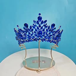 KMVEXO Luxury Baroque Crystal Beads Wedding Crowns Queen Princess Large Bridal Opal Tiaras Crown For Wedding Hair Accessories