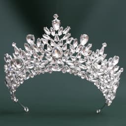KMVEXO Luxury Baroque Crystal Beads Wedding Crowns Queen Princess Large Bridal Opal Tiaras Crown For Wedding Hair Accessories