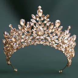 KMVEXO Luxury Baroque Crystal Beads Wedding Crowns Queen Princess Large Bridal Opal Tiaras Crown For Wedding Hair Accessories